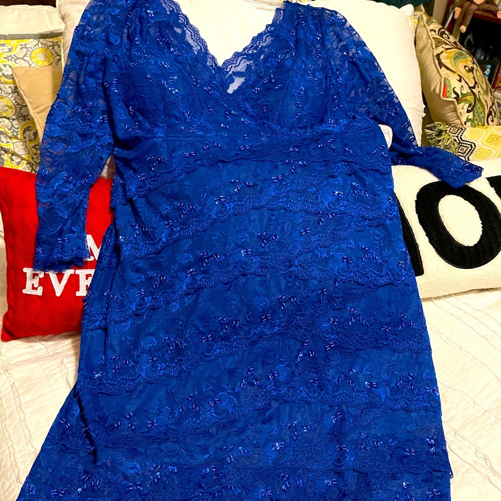 Royal blue cocktail dress